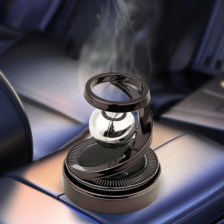 Solar Perfume Spiral Ring Air Diffuser Solar Auto Rotating Car Air Freshener Car Fragrance