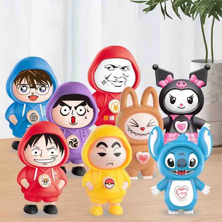 Funny Face Changing Character Key Chain
