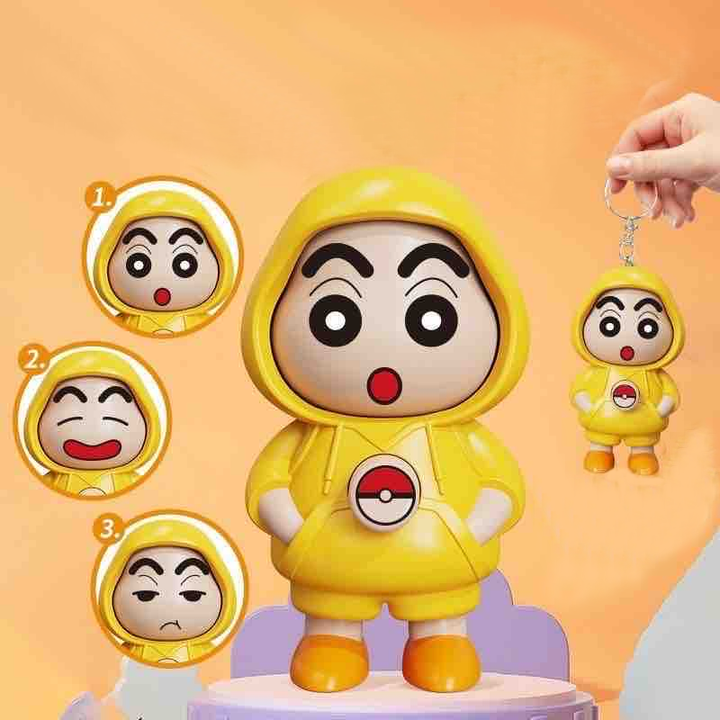 Funny Face Changing Character Key Chain