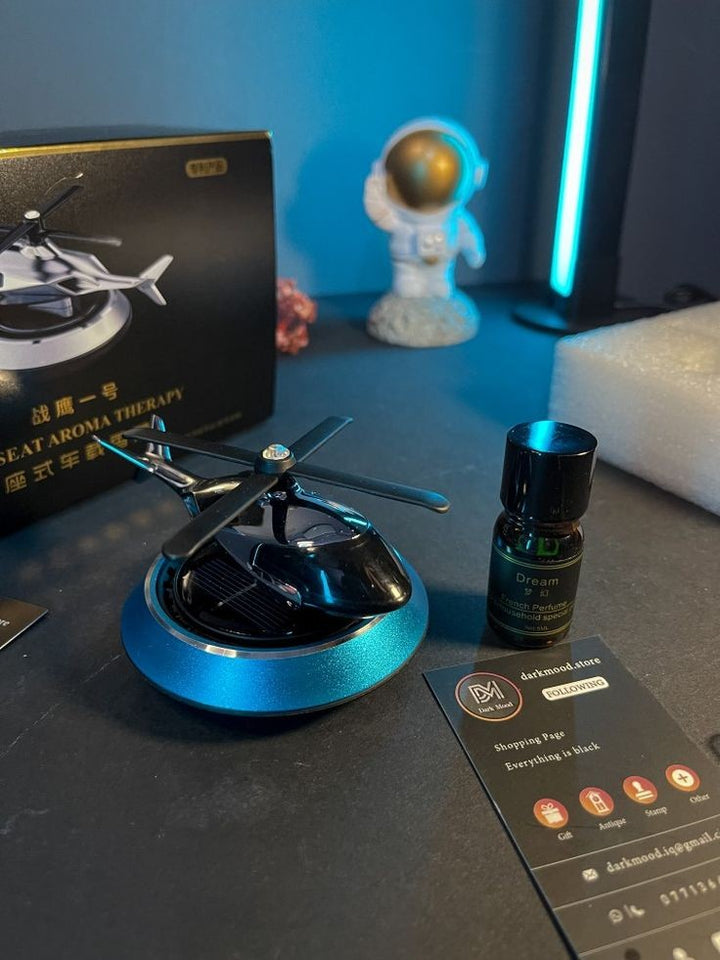 Helicopter Shape Solar Car Perfume