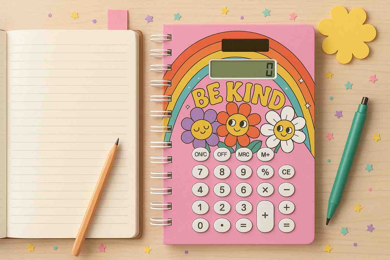 Calculator Notebook Spiral Bound Diary Calculator Buttons | Stylish Multi-Purpose Notebook for Students, Office & Personal Use