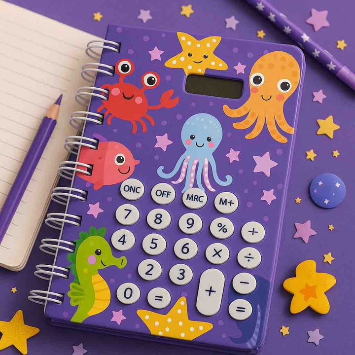 Calculator Notebook Spiral Bound Diary Calculator Buttons | Stylish Multi-Purpose Notebook for Students, Office & Personal Use