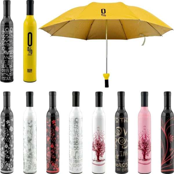 Mini Umbrella with Bottle Case Compact Design Light Weight Perfect for Travel Rain Umbrella